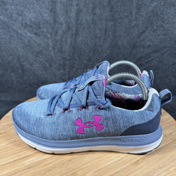 S Under Armour Womens 6 Charged Impulse 3024442-400 Blue Running Shoes Sneakers - Picture 3 of 8